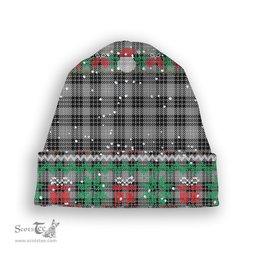 ScotsTee Shop Scottish Clan Hamilton Society Tartan Plaid Christmas Deer Snowman Snowflake Bell Knit Beanie