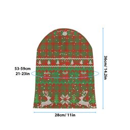 ScotsTee Shop Scottish Cumming Ancient Tartan Plaid Christmas Deer Snowman Snowflake Bell Knit Beanie