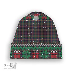 ScotsTee Shop Scottish Cameron Highlanders of Ottawa Tartan Plaid Christmas Deer Snowman Snowflake Bell Knit Beanie