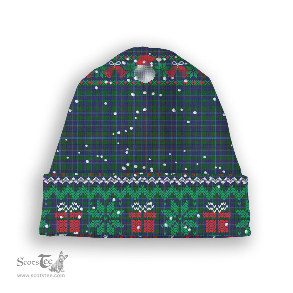 ScotsTee Shop Scottish Coopers & Lybrand Tartan Plaid Christmas Deer Snowman Snowflake Bell Knit Beanie