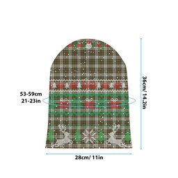 ScotsTee Shop Scottish Burns Battalion Tartan Plaid Christmas Deer Snowman Snowflake Bell Knit Beanie