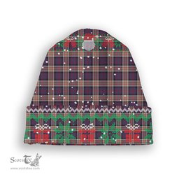 ScotsTee Shop Scottish Carnegie Tartan Plaid Christmas Deer Snowman Snowflake Bell Knit Beanie