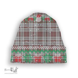 ScotsTee Shop Scottish Clayton Tartan Plaid Christmas Deer Snowman Snowflake Bell Knit Beanie