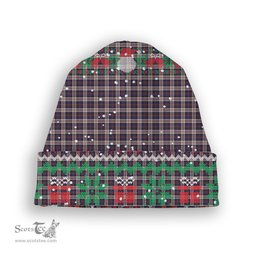 ScotsTee Shop Scottish Cameron of Erracht Dress Tartan Plaid Christmas Deer Snowman Snowflake Bell Knit Beanie
