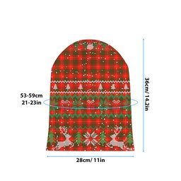 ScotsTee Shop Scottish Cameron Modern Tartan Plaid Christmas Deer Snowman Snowflake Bell Knit Beanie
