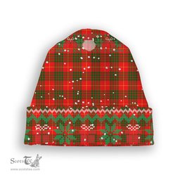 ScotsTee Shop Scottish Cameron Modern Tartan Plaid Christmas Deer Snowman Snowflake Bell Knit Beanie