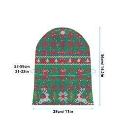 ScotsTee Shop Scottish Cranstoun Dress Ancient Tartan Plaid Christmas Deer Snowman Snowflake Bell Knit Beanie