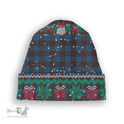 ScotsTee Shop Scottish Cameron Hunting Tartan Plaid Christmas Deer Snowman Snowflake Bell Knit Beanie