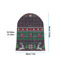 ScotsTee Shop Scottish Chapman Tartan Plaid Christmas Deer Snowman Snowflake Bell Knit Beanie