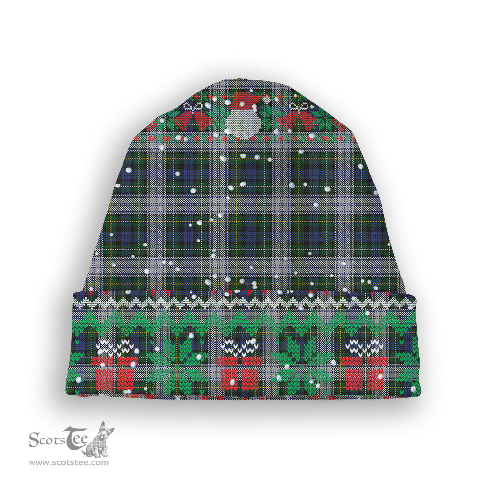 ScotsTee Shop Scottish Campbell of Lochnell Dress Tartan Plaid Christmas Deer Snowman Snowflake Bell Knit Beanie