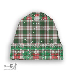 ScotsTee Shop Scottish Crawford Arisaid Dance Ancient Tartan Plaid Christmas Deer Snowman Snowflake Bell Knit Beanie