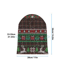 ScotsTee Shop Scottish Clifford Tartan Plaid Christmas Deer Snowman Snowflake Bell Knit Beanie