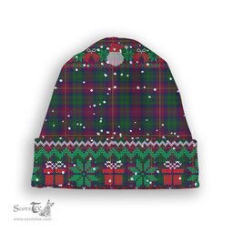 ScotsTee Shop Scottish Cairns of Finavon Tartan Plaid Christmas Deer Snowman Snowflake Bell Knit Beanie