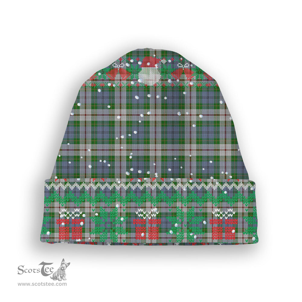 ScotsTee Shop Scottish Coulter Dress Tartan Plaid Christmas Deer Snowman Snowflake Bell Knit Beanie