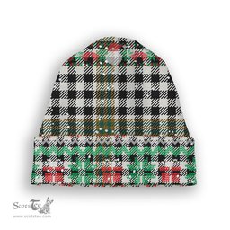 ScotsTee Shop Scottish Burns Check Modern Tartan Plaid Christmas Deer Snowman Snowflake Bell Knit Beanie