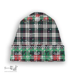 ScotsTee Shop Scottish Campbell of Cawdor Dress Modern Tartan Plaid Christmas Deer Snowman Snowflake Bell Knit Beanie
