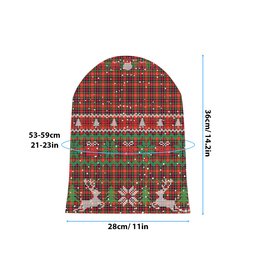 ScotsTee Shop Scottish Christie SC Tartan Plaid Christmas Deer Snowman Snowflake Bell Knit Beanie