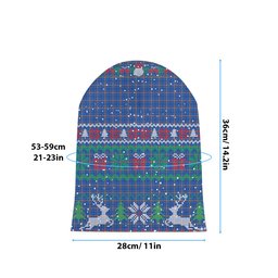 ScotsTee Shop Scottish Clark's Harbour Tartan Plaid Christmas Deer Snowman Snowflake Bell Knit Beanie