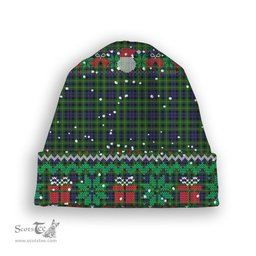 ScotsTee Shop Scottish Campbell of Breadalbane Tartan Plaid Christmas Deer Snowman Snowflake Bell Knit Beanie