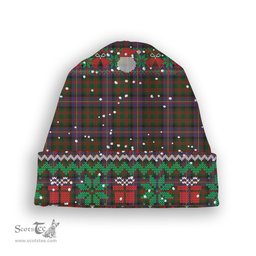 ScotsTee Shop Scottish Cochrane 1974 Tartan Plaid Christmas Deer Snowman Snowflake Bell Knit Beanie