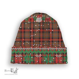 ScotsTee Shop Scottish Colville Ancient Tartan Plaid Christmas Deer Snowman Snowflake Bell Knit Beanie