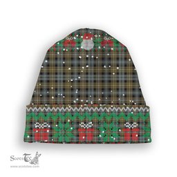 ScotsTee Shop Scottish Campbell Argyll Weathered Tartan Plaid Christmas Deer Snowman Snowflake Bell Knit Beanie