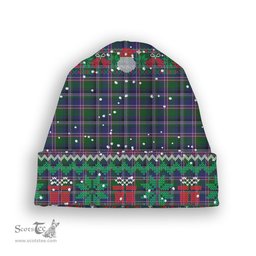 ScotsTee Shop Scottish Couper of Gogar Tartan Plaid Christmas Deer Snowman Snowflake Bell Knit Beanie