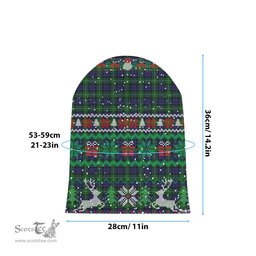 ScotsTee Shop Scottish Campbell of Argyll Smiths Tartan Plaid Christmas Deer Snowman Snowflake Bell Knit Beanie