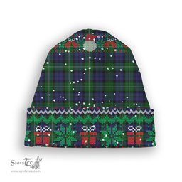 ScotsTee Shop Scottish Campbell of Argyll Smiths Tartan Plaid Christmas Deer Snowman Snowflake Bell Knit Beanie