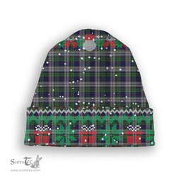 ScotsTee Shop Scottish Colquhoun Dress Tartan Plaid Christmas Deer Snowman Snowflake Bell Knit Beanie