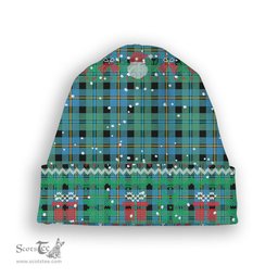 ScotsTee Shop Scottish Calder Ancient Tartan Plaid Christmas Deer Snowman Snowflake Bell Knit Beanie