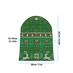 ScotsTee Shop Scottish Clephane Tartan Plaid Christmas Deer Snowman Snowflake Bell Knit Beanie
