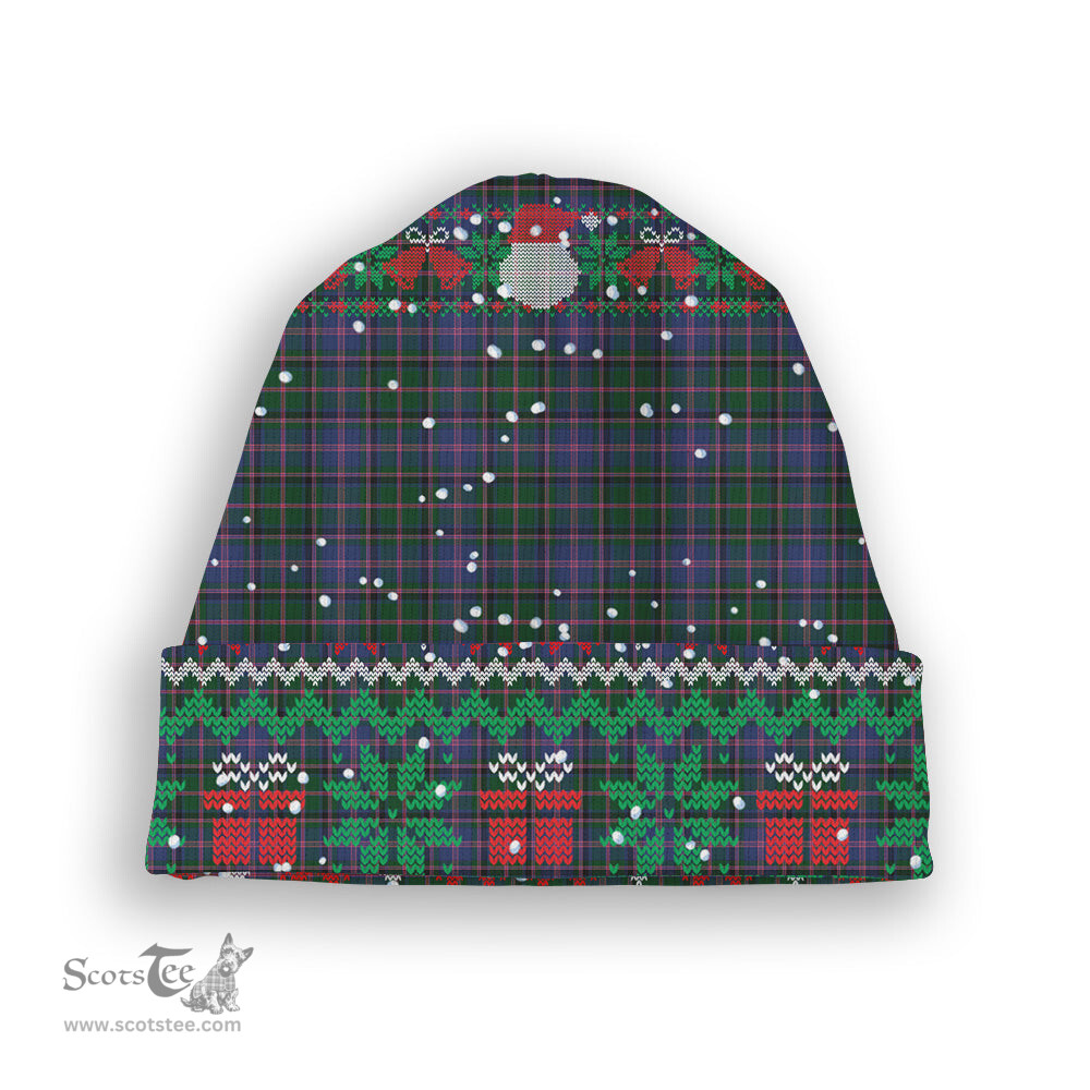 ScotsTee Shop Scottish Couper Tartan Plaid Christmas Deer Snowman Snowflake Bell Knit Beanie