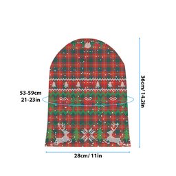 ScotsTee Shop Scottish Chisholm SC Tartan Plaid Christmas Deer Snowman Snowflake Bell Knit Beanie