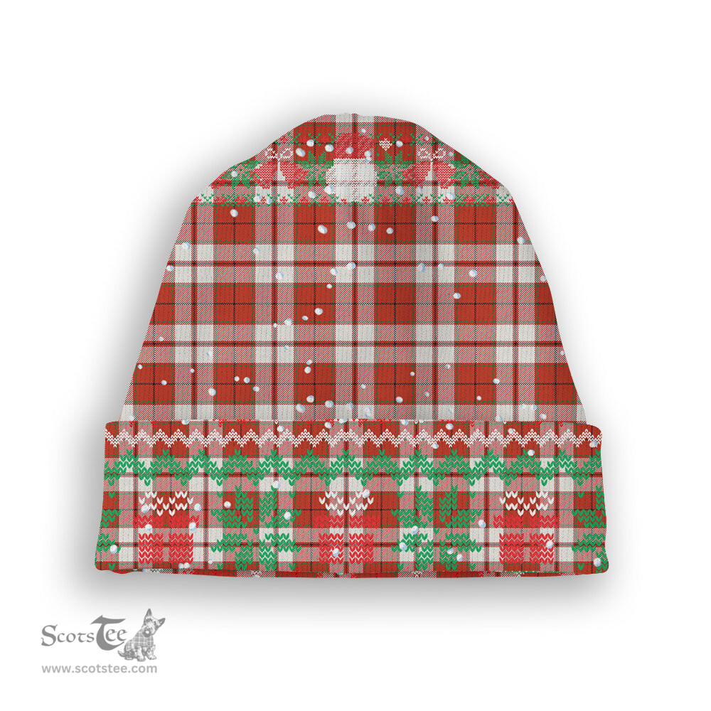 ScotsTee Shop Scottish Cameron Hose Ancient Tartan Plaid Christmas Deer Snowman Snowflake Bell Knit Beanie