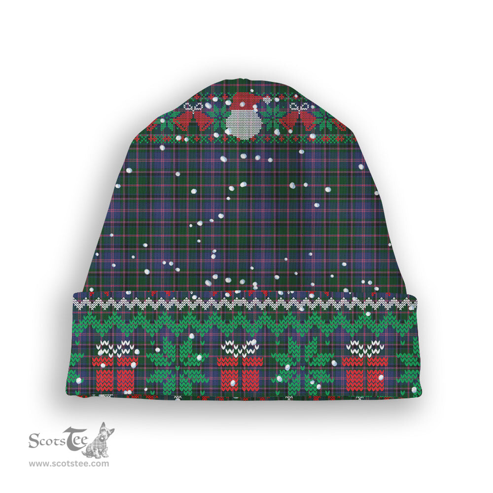 ScotsTee Shop Scottish Cooper Tartan Plaid Christmas Deer Snowman Snowflake Bell Knit Beanie