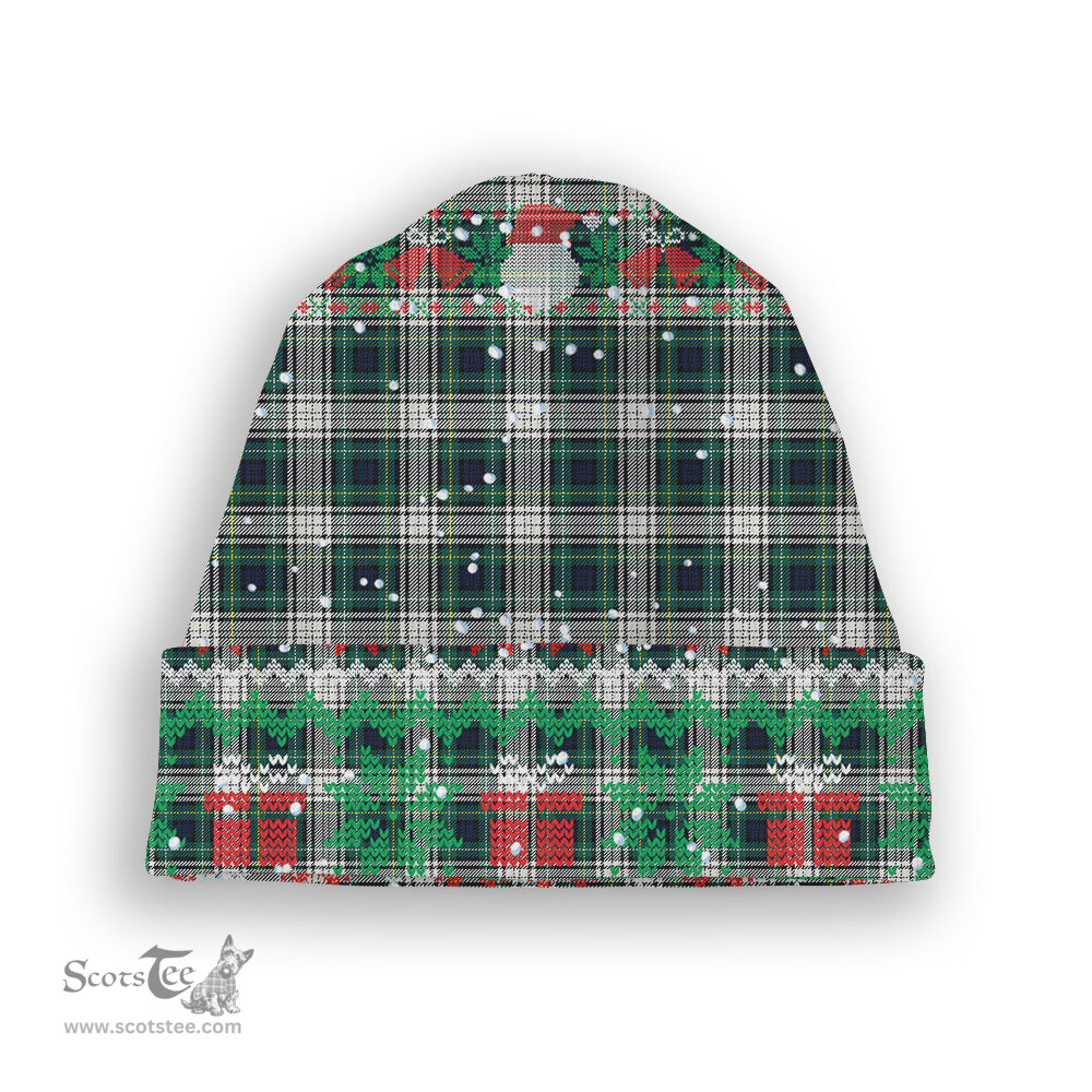 ScotsTee Shop Scottish Campbell Dress Modern Tartan Plaid Christmas Deer Snowman Snowflake Bell Knit Beanie