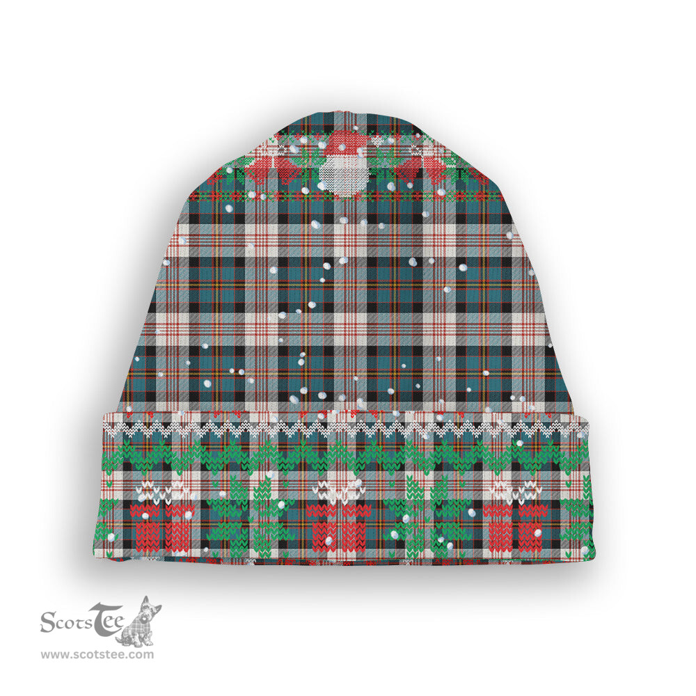ScotsTee Shop Scottish Cameron of Erracht Dress Ancient Tartan Plaid Christmas Deer Snowman Snowflake Bell Knit Beanie