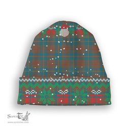 ScotsTee Shop Scottish Cameron Hunting Ancient Tartan Plaid Christmas Deer Snowman Snowflake Bell Knit Beanie