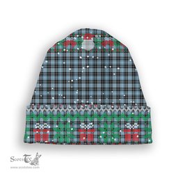 ScotsTee Shop Scottish Clark Ancient Tartan Plaid Christmas Deer Snowman Snowflake Bell Knit Beanie