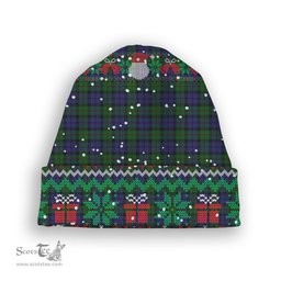 ScotsTee Shop Scottish Dundas Tartan Plaid Christmas Deer Snowman Snowflake Bell Knit Beanie