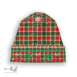 ScotsTee Shop Scottish Gibson Tartan Plaid Christmas Deer Snowman Snowflake Bell Knit Beanie