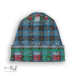 ScotsTee Shop Scottish Garden Tartan Plaid Christmas Deer Snowman Snowflake Bell Knit Beanie