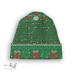 ScotsTee Shop Scottish Galloway Hunting Ancient Tartan Plaid Christmas Deer Snowman Snowflake Bell Knit Beanie