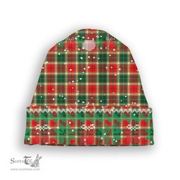 ScotsTee Shop Scottish Gibbs Tartan Plaid Christmas Deer Snowman Snowflake Bell Knit Beanie