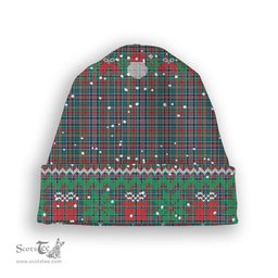 ScotsTee Shop Scottish Galbraith Old Modern Tartan Plaid Christmas Deer Snowman Snowflake Bell Knit Beanie