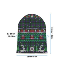 ScotsTee Shop Scottish Gallamore Tartan Plaid Christmas Deer Snowman Snowflake Bell Knit Beanie