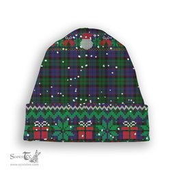 ScotsTee Shop Scottish Gallamore Tartan Plaid Christmas Deer Snowman Snowflake Bell Knit Beanie