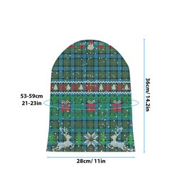 ScotsTee Shop Scottish Ferguson Ancient Tartan Plaid Christmas Deer Snowman Snowflake Bell Knit Beanie