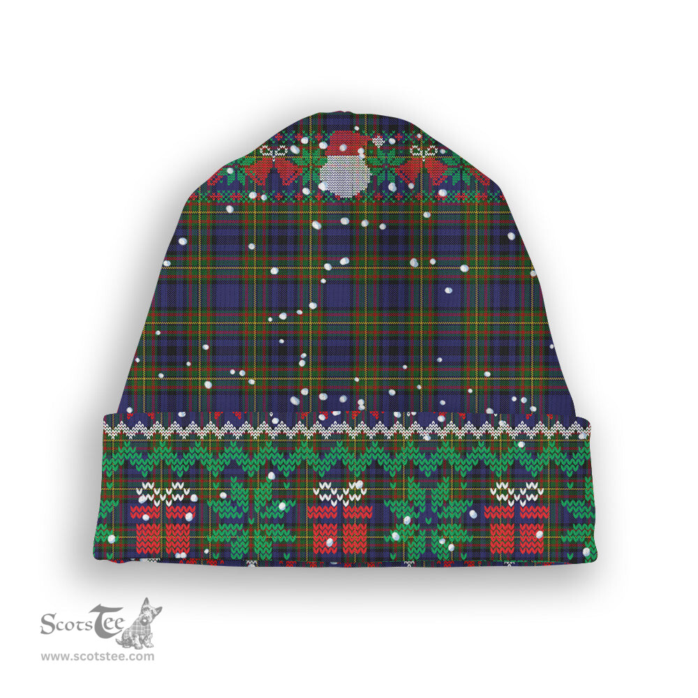 ScotsTee Shop Scottish Gillies 1 Tartan Plaid Christmas Deer Snowman Snowflake Bell Knit Beanie